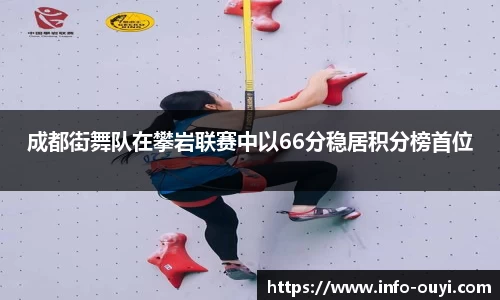 成都街舞队在攀岩联赛中以66分稳居积分榜首位